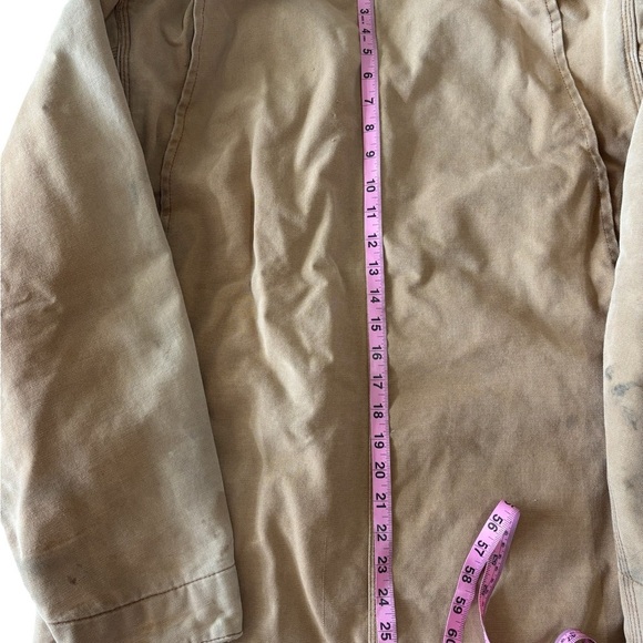 VTG Carhartt Men's XL Tan Chore Jacket Blanket Lined Duck Canvas Work USA - Picture 12 of 12